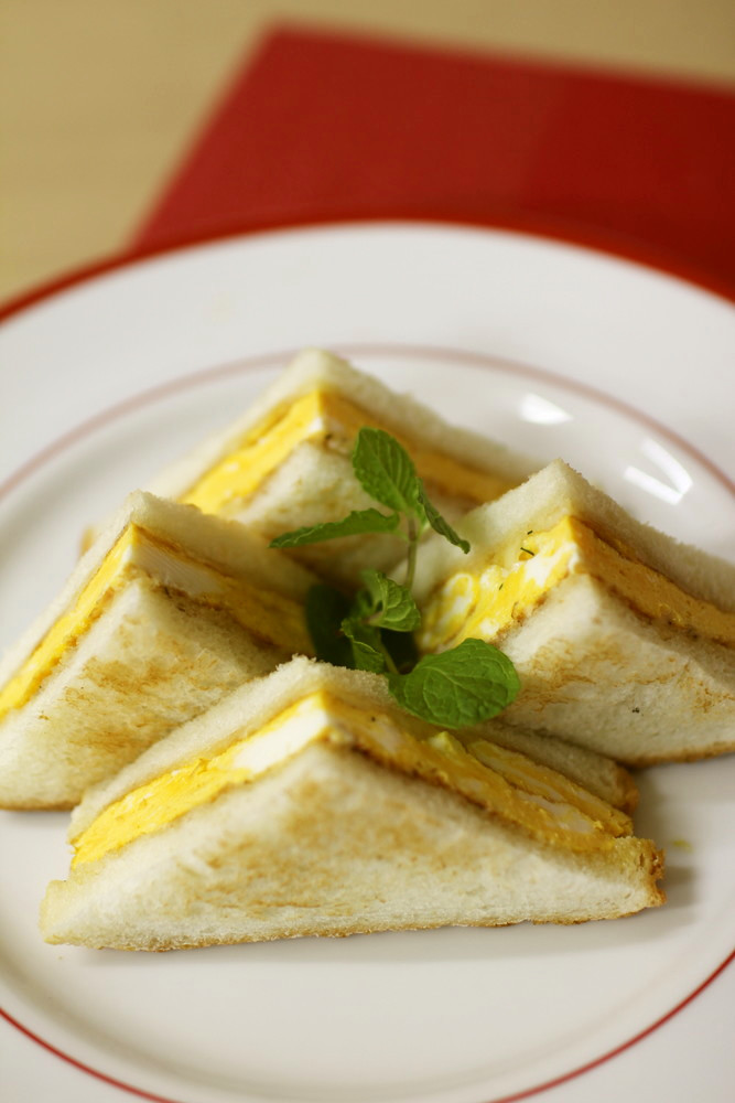フライパンで☆玉子チーズサンドウィッチの画像