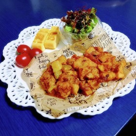 節約!じゃがでかさ増し!唐揚げ!ポテから