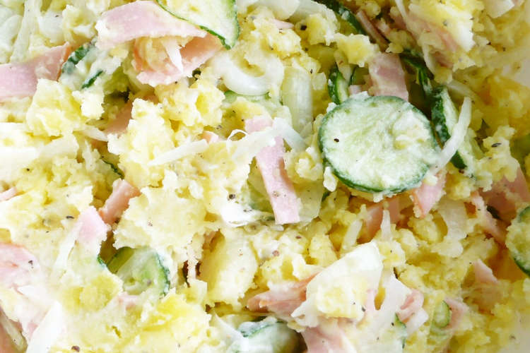 ポテトサラダ じゃがいもレンチンで時短 レシピ 作り方 By Yukimi923 クックパッド 簡単おいしいみんなのレシピが355万品