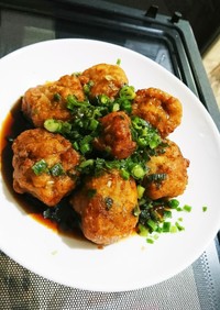 冷凍唐揚げで✨油淋鶏(ユーリンチー)風