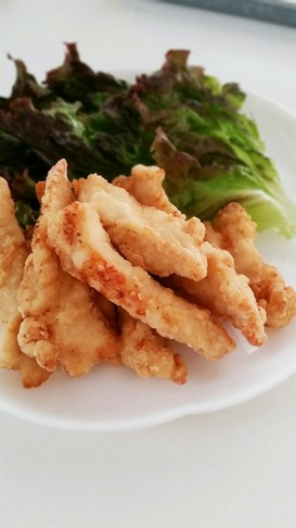 鶏胸肉のスティック唐揚げ*