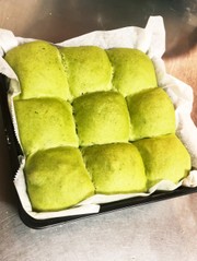 ふわふわっ!豆腐とほうれん草のあんパンの写真