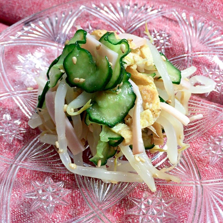 きゅうりともやしの中華風サラダの画像