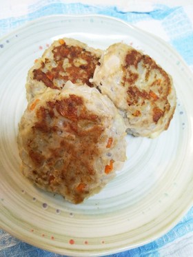 玉ねぎたっぷり♪あっさり豆腐ハンバーグ♪
