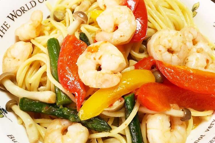 エビとパプリカのペペロンチーノ パスタ レシピ 作り方 By 大阪の社宅から クックパッド 簡単おいしいみんなのレシピが360万品