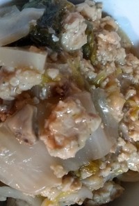 鶏のミンチと白菜のレモン炒め煮【男飯】
