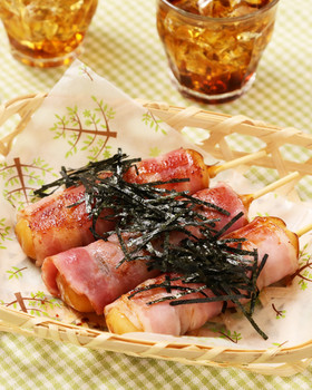 みたらし団子のもちもち甘辛ベーコン焼き☆