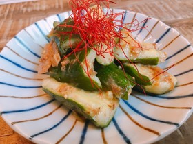 ポリ袋で簡単♡ごま油香るたたききゅうり