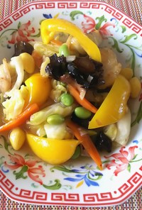 真鱈と彩り野菜の秋味の旨煮