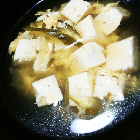 きゅうりと豆腐のコンソメスープ