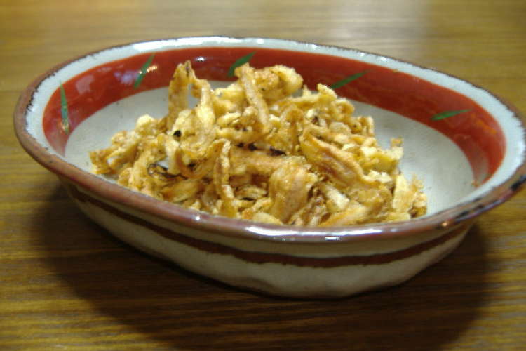 え これって おつまみいか 油揚げです レシピ 作り方 By アピオス クックパッド 簡単おいしいみんなのレシピが363万品