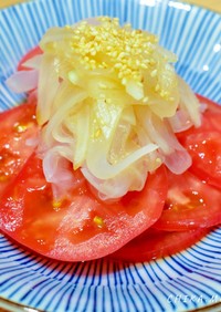 トマトと新玉ねぎの簡単サラダ