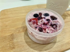 甘酒とプロテインのレアチーズジェラート
