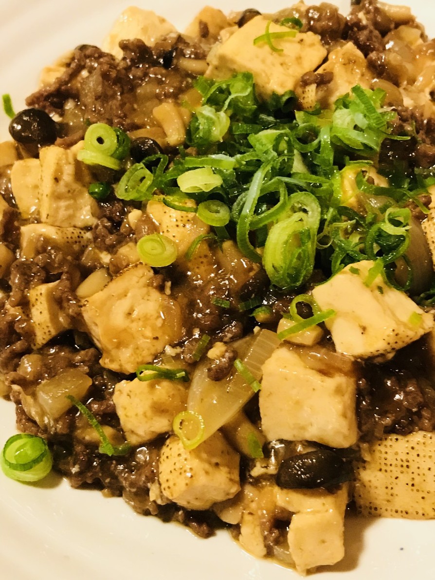 合挽肉と茸＆玉葱★プリプリ煮詰め麻婆豆腐の画像