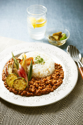大豆のお肉のスパイシーキーマカレー