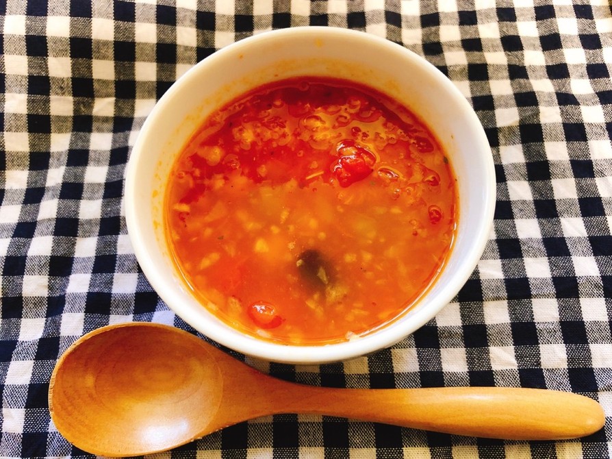 お豆のカレートマトスープ♡の画像
