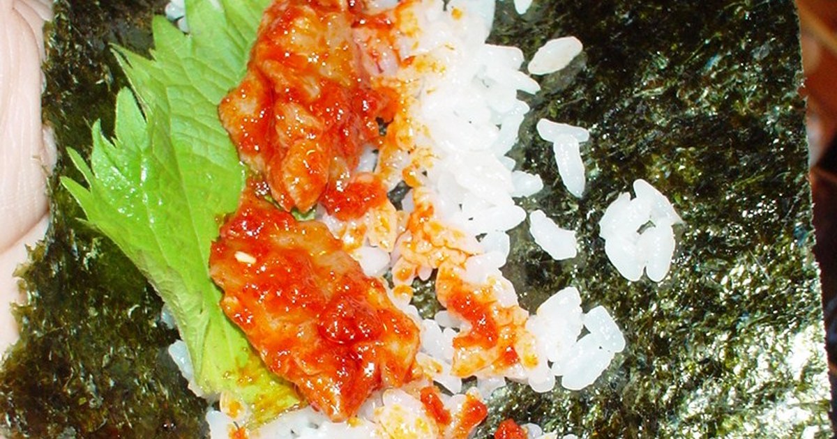 おすすめ チャンジャ手巻き寿司 レシピ 作り方 By さすず クックパッド 簡単おいしいみんなのレシピが355万品
