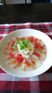 簡単・鯛のカルパッチョの写真