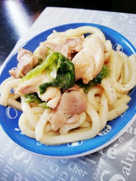 *お一人様のにんにく塩ダレうどん*