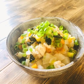 姫竹の塩麹鶏そぼろ丼