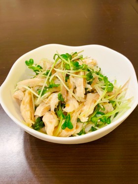 おつまみヘルシー☆サラダチキン薬味和え