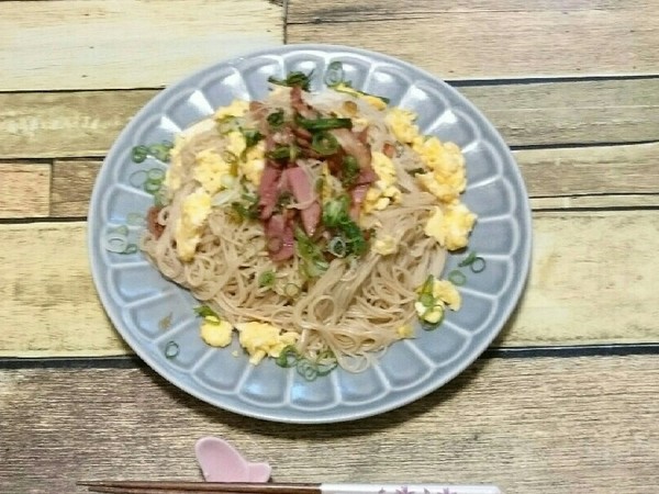 【覚書】(自分用)素麺で甘辛ビーフン風