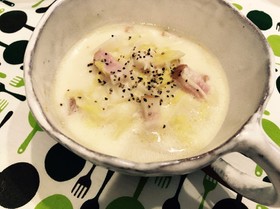 白菜とベーコンのクリーム煮
