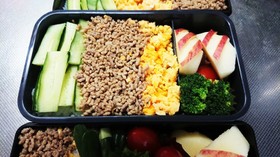 中学生のお弁当(三色そぼろ)
