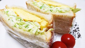 朝食に簡単!キャベツたっぷりサンドイッチ