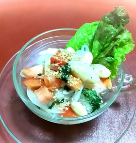 白いんげんとトマトのオニオンマリネ