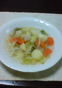 ホタテと野菜のやさしいスープ
