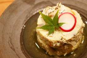 鱧の子と新ごぼうの玉子豆腐