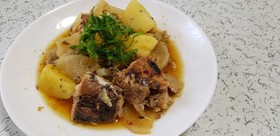 超簡単!鯖缶with大根とじゃが芋の煮物
