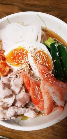 簡単!冷麺冷しゃぶのっけ
