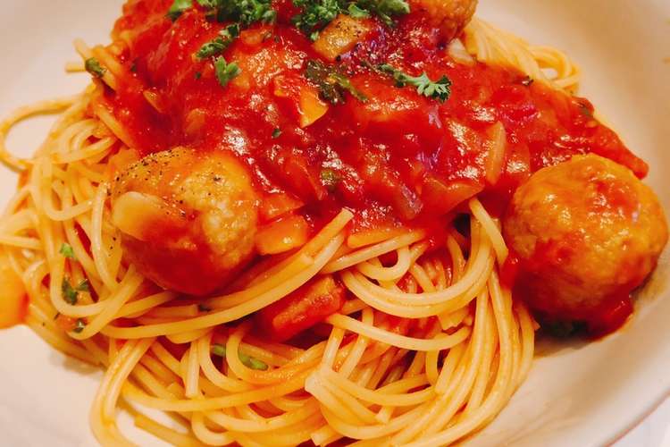 冷凍肉団子で超簡単 ミートボールパスタ レシピ 作り方 By クックqx6o22 クックパッド 簡単おいしいみんなのレシピが359万品