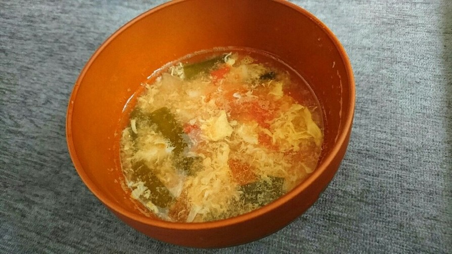 にらとトマトのとろとろ中華スープの画像