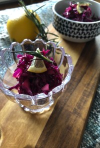 夏に効く紫キャベツのハニーレモンマリネ