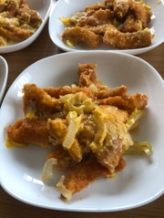 簡単、美味い、ささみカツの卵とじ。の写真