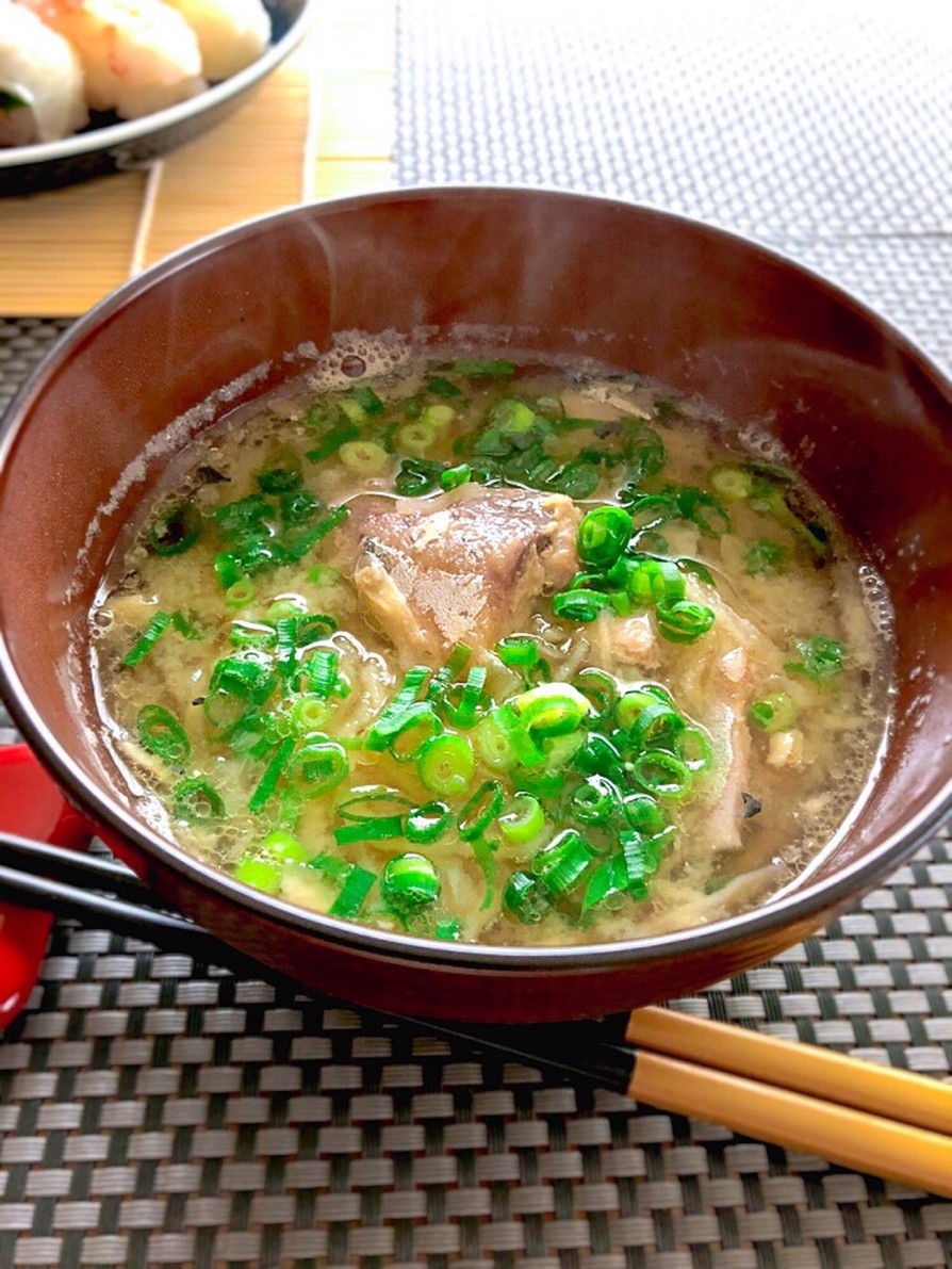 しみじみ旨い★鯖缶と切り干し大根の味噌汁の画像