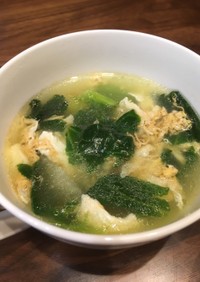 固いレタスを使った中華スープ