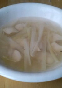 ダイエット♪ささみとネギの簡単中華スープ