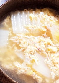 白菜とツナ缶の卵の中華スープ