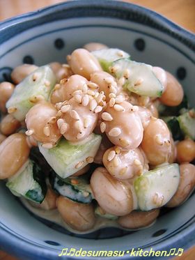 大豆水煮の味噌マヨサラダ