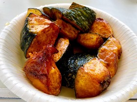 男のBBQ 超簡単カボチャのスイーツ