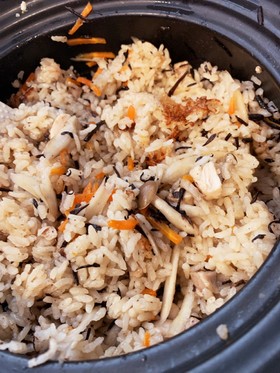 ご飯鍋(土鍋)で鶏ごぼう炊き込みご飯