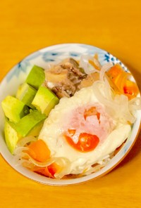 サバ缶糖質オフ☆ダイエットサラダ丼