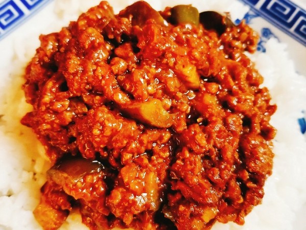 なすとトマトのキーマカレー