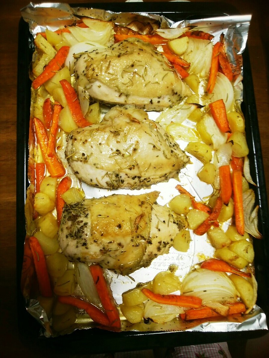 鶏胸肉のオーブン焼きの画像