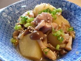 鶏肉とじゃがいもとしめじの味噌煮♪