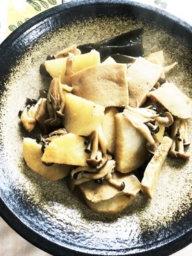 長芋と高野豆腐の揚げ煮